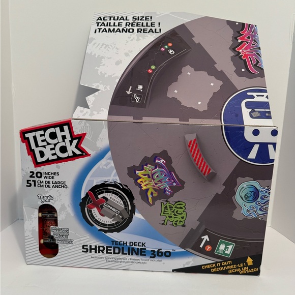 Tech Deck Shredline 360 Motorized Spinning Playset 20” W Exclusive Board New - Picture 5 of 11
